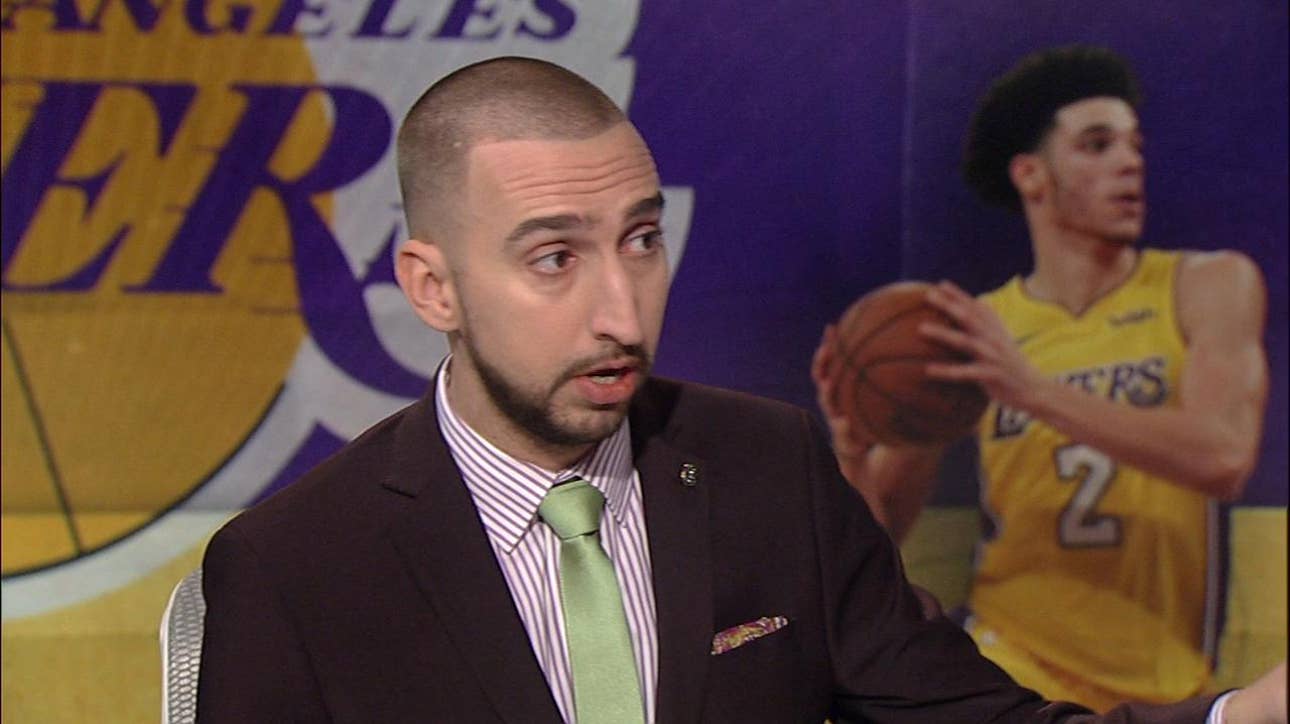 Nick Wright on LaVar's comments on Lonzo's playing time, Kyrie in Boston ' FIRST THINGS FIRST