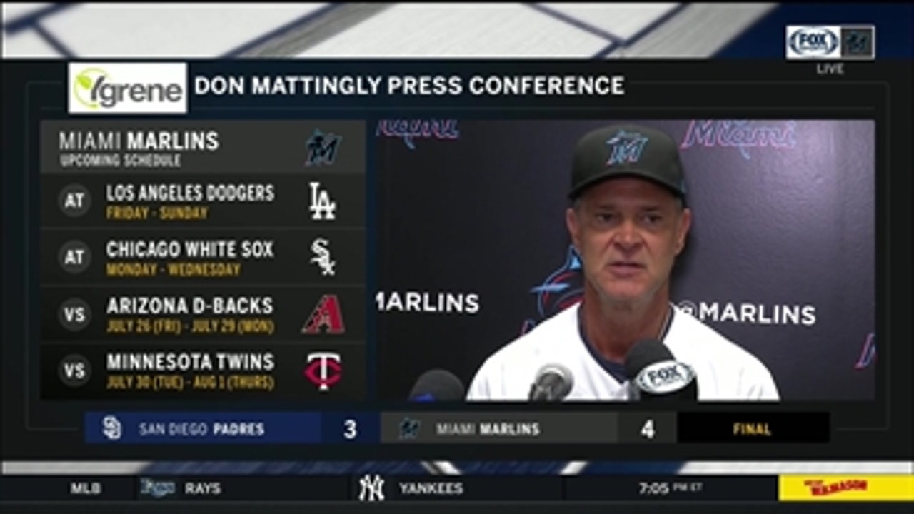 Don Mattingly breaks down Marlins' walk-off win over Padres