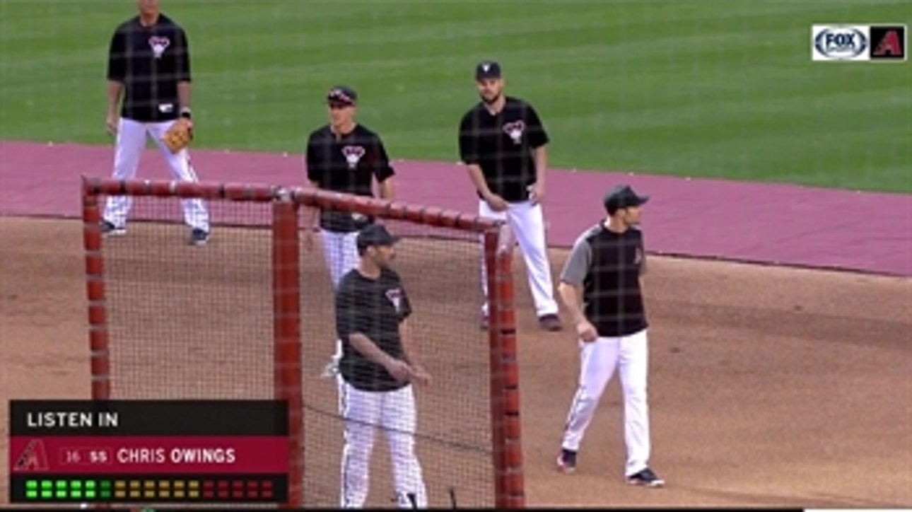 Mic'd Up: Owings *helps* keep pitchers safe during batting practice