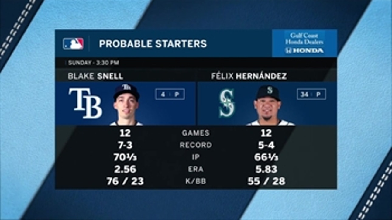 Blake Snell looks to help Rays avoid sweep in Seattle