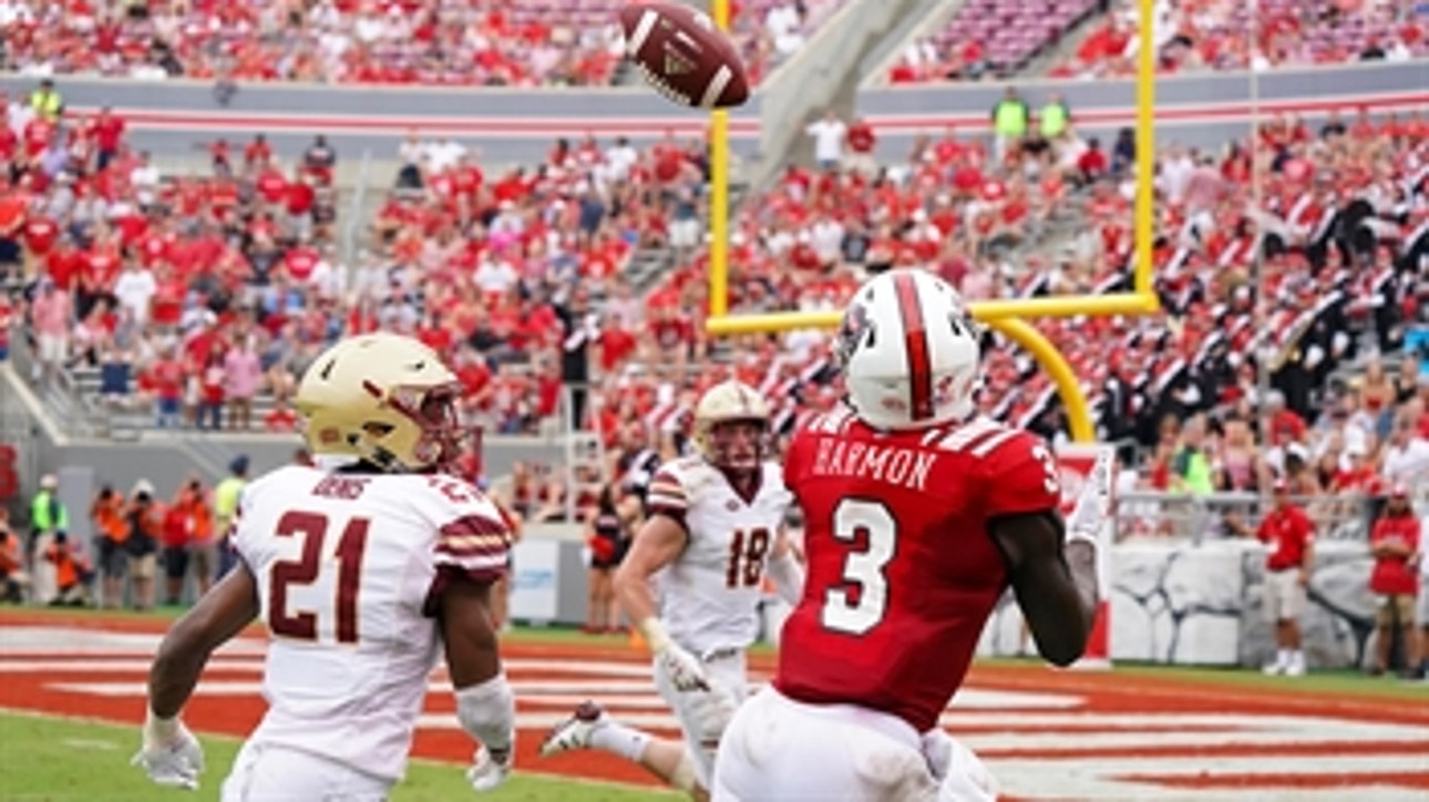 Finley connects with Harmon for 34-yard touchdown pass as No. 23 NC State beats Boston College