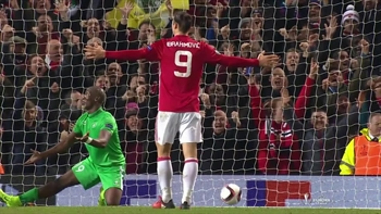 Ibrahimovic scores his second against St. Etienne ' 2016-17 UEFA Europa League Highlights