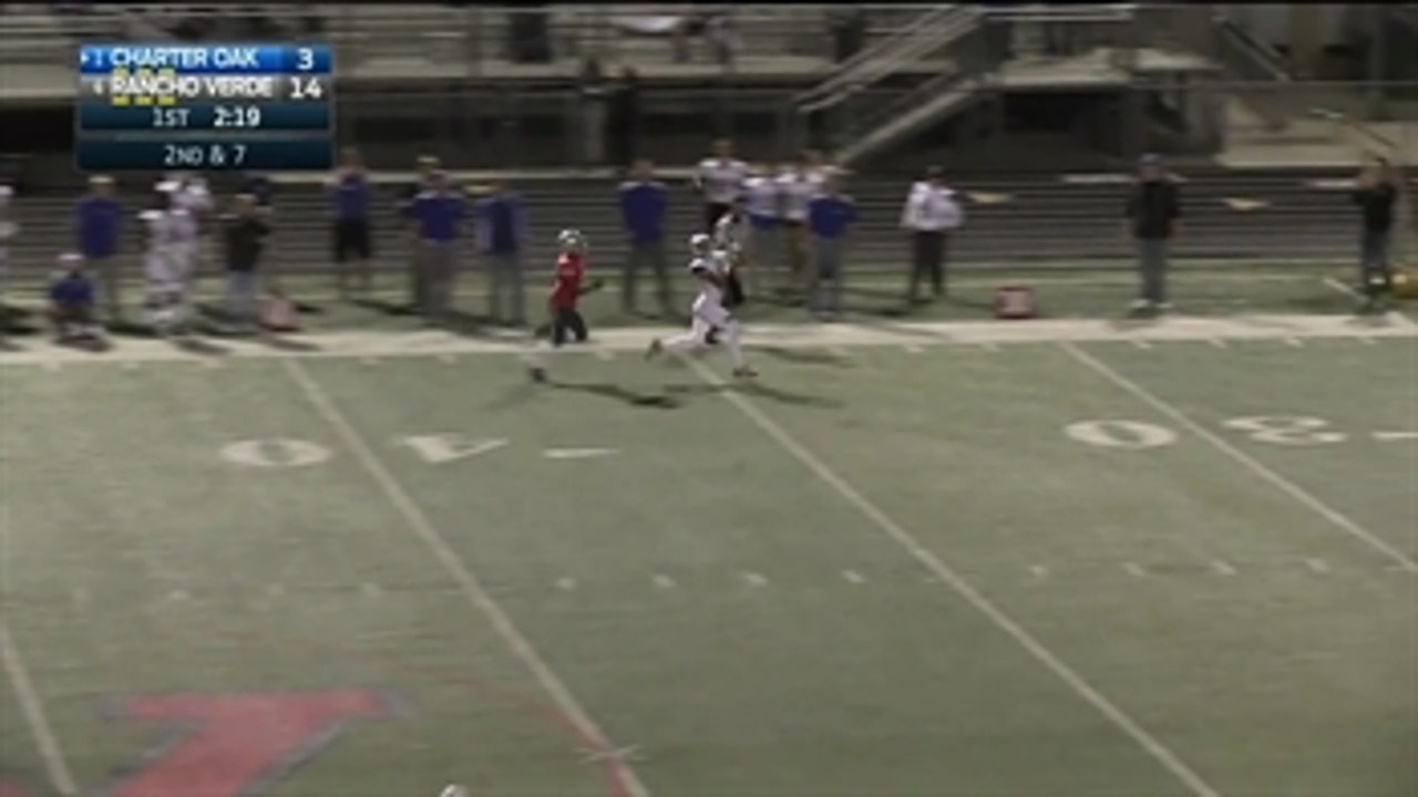 Playoffs, semifinals: Isaiah Hamilton with a 67 yard TD catch for Charter Oak