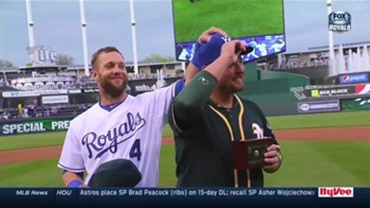 Billy Butler receives his 2014 American League championship ring