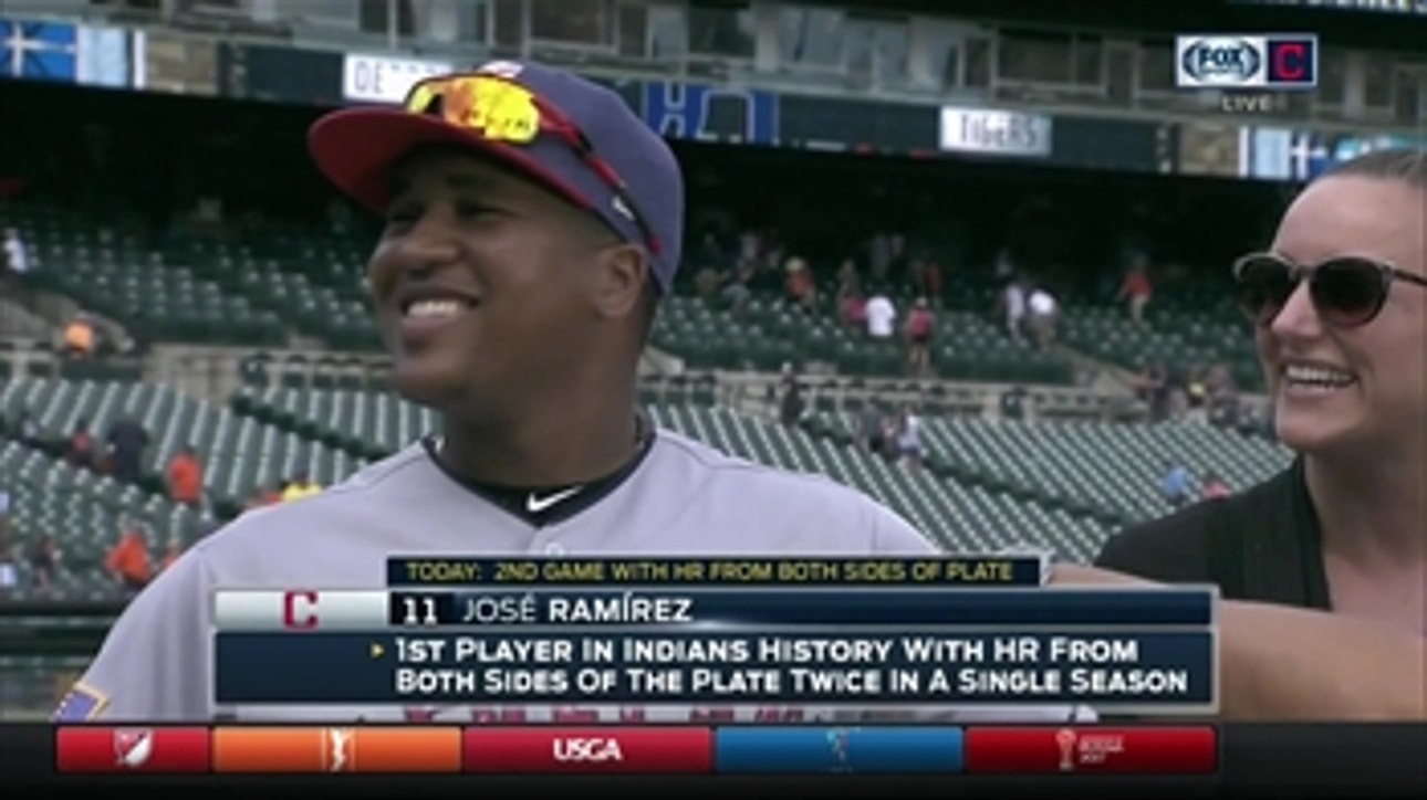 Jose Ramirez soaks it in after making Indians history