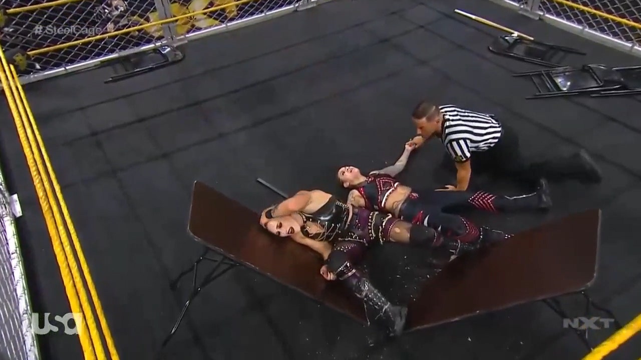 Rhea Ripley takes on Mercedes Martinez in a Steel Cage