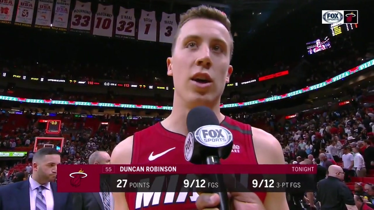 Duncan Robinson on record-setting night: 'I just try to go out there and be aggressive'