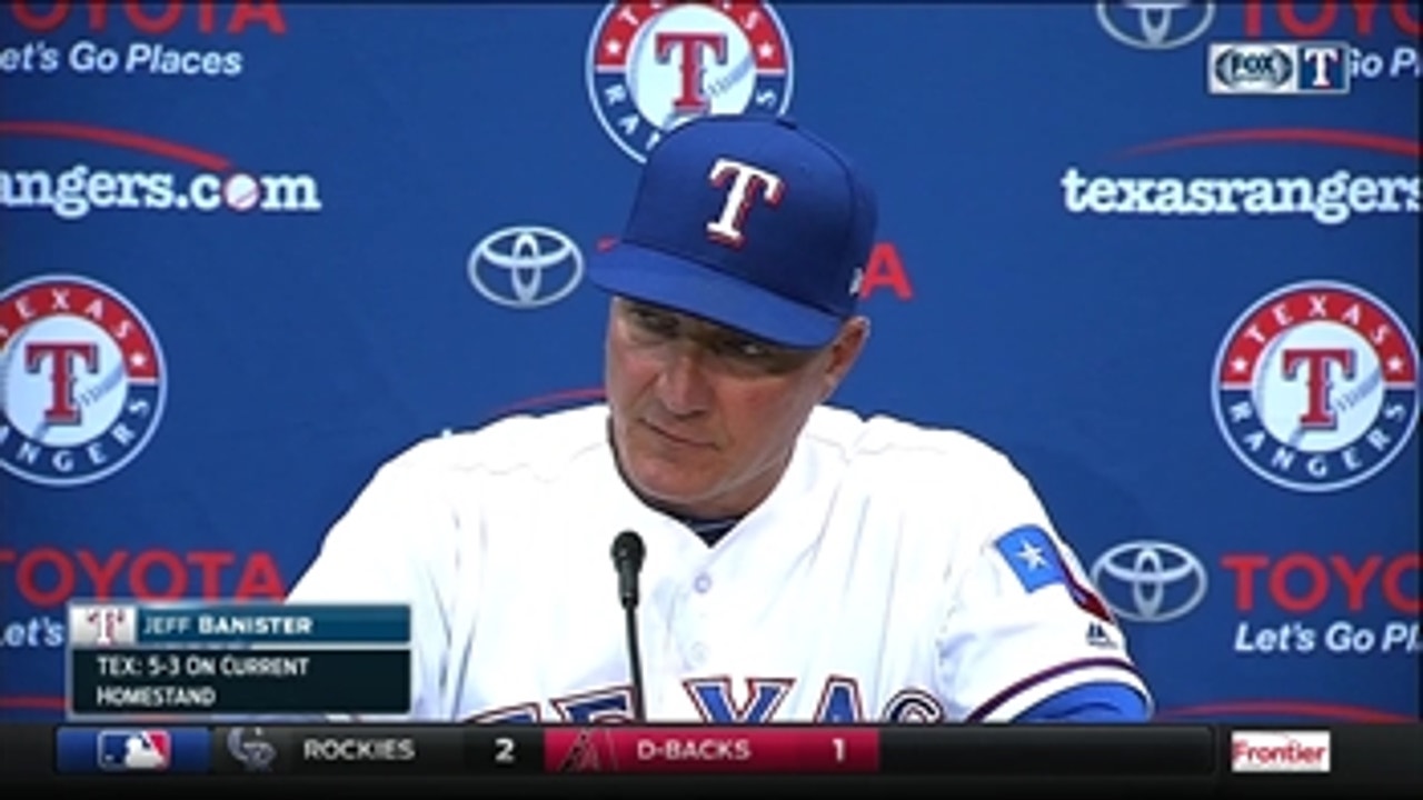 Jeff Banister on Martínez, late-game pitching in loss
