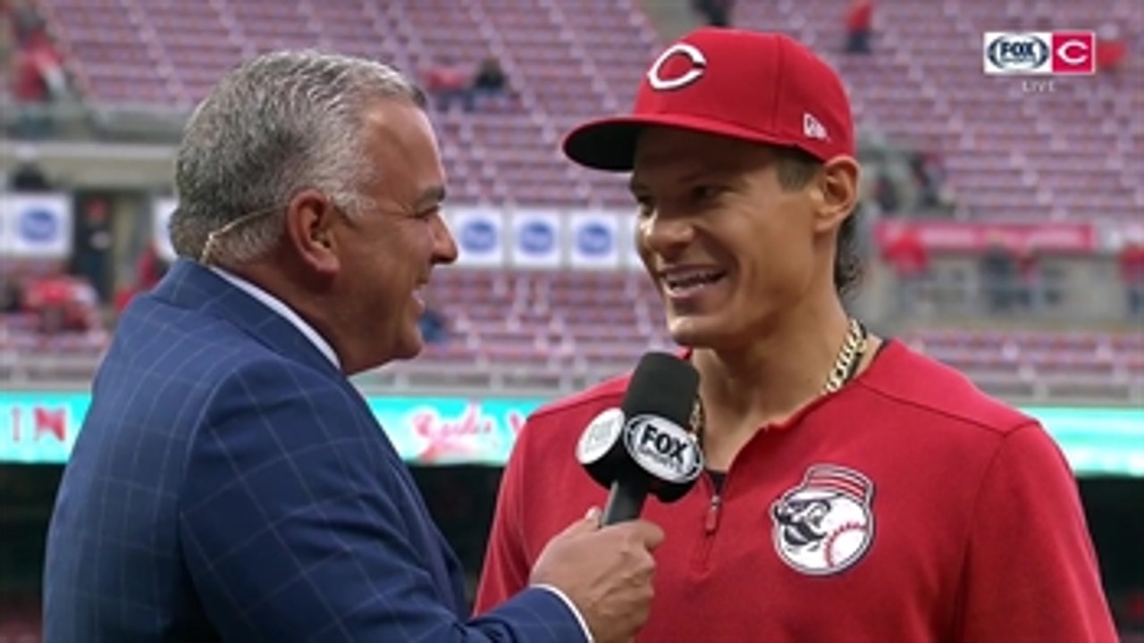 Derek Dietrich is feeling the love from his Reds teammates and fans