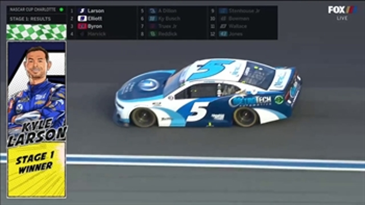Kyle Larson dominates opening stage at Charlotte