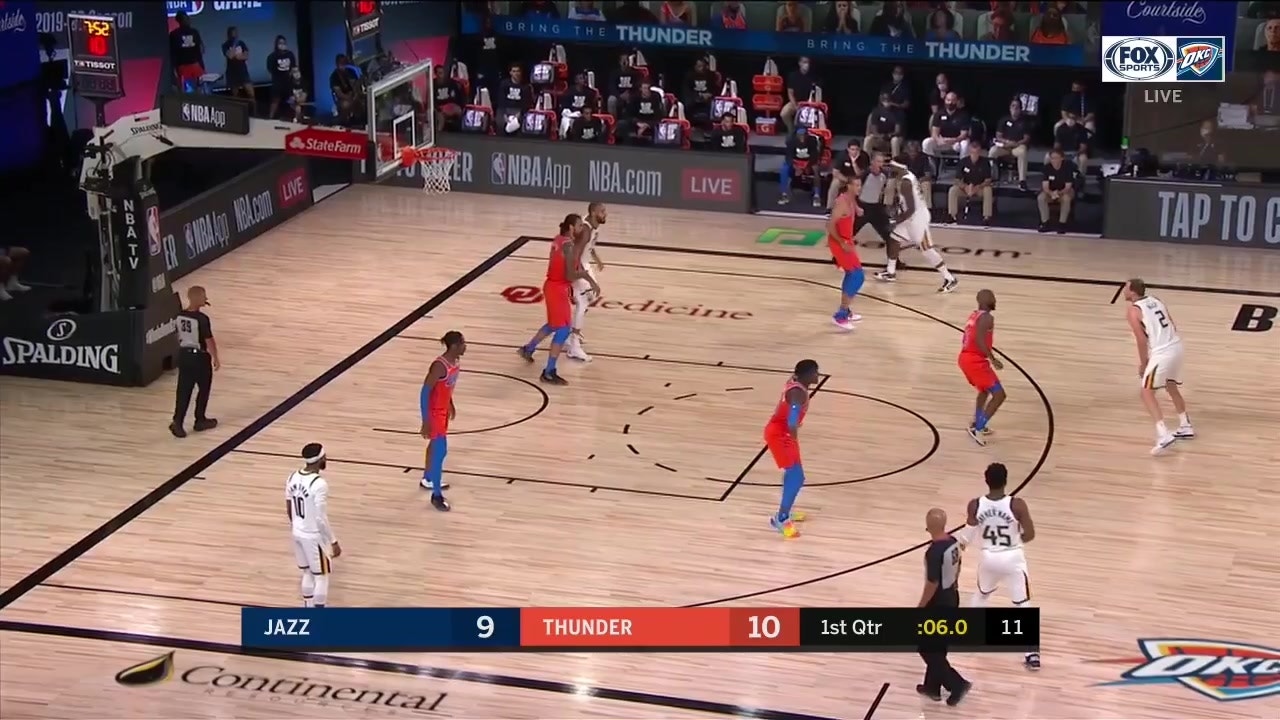 WATCH: Steven Adams With the BLOCK in the 1st