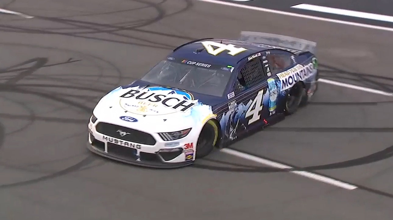 FINAL LAPS: Kevin Harvick holds off a late challenge from Denny Hamlin for first career win at Pocono