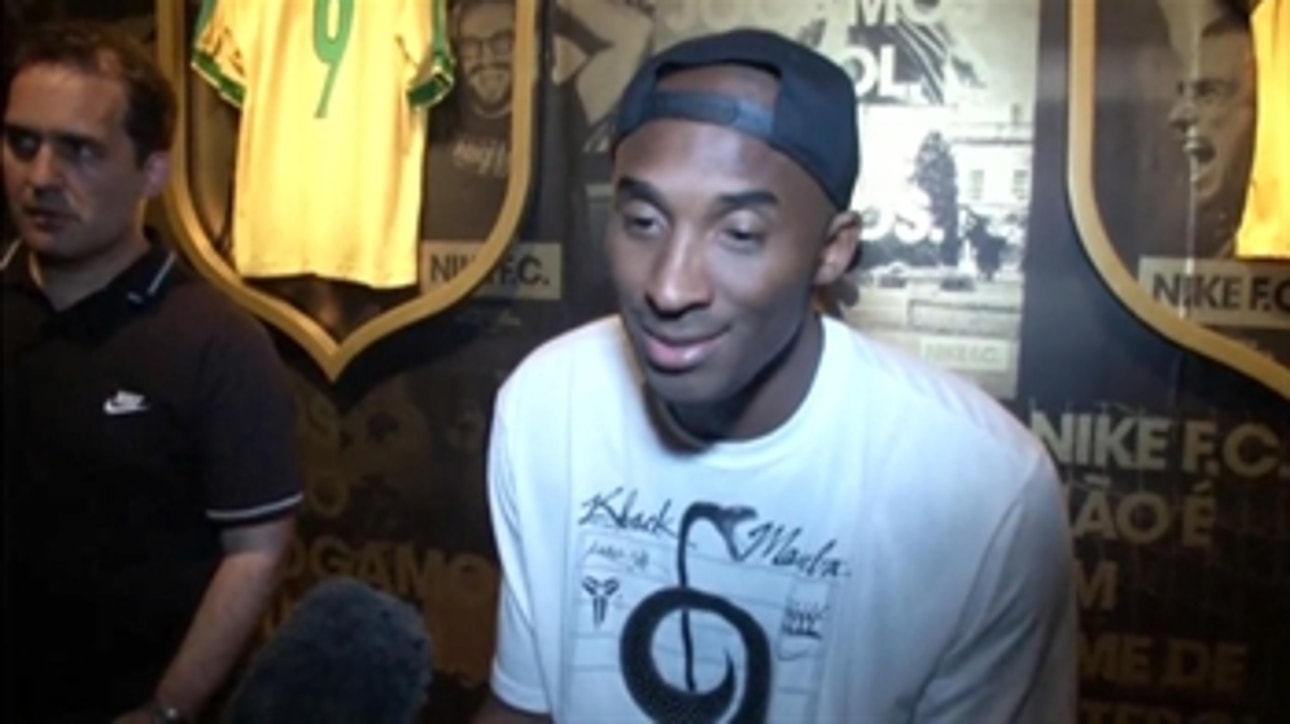 Kobe Bryant plays soccer and talks World Cup