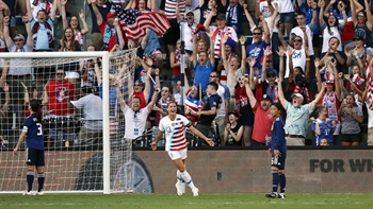 Watch all three of Alex Morgan's goals versus Japan in the Tournament of Nations