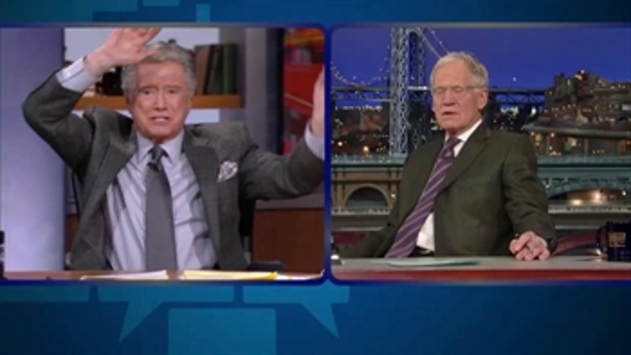 Letterman and Regis talk Super Bowl media day