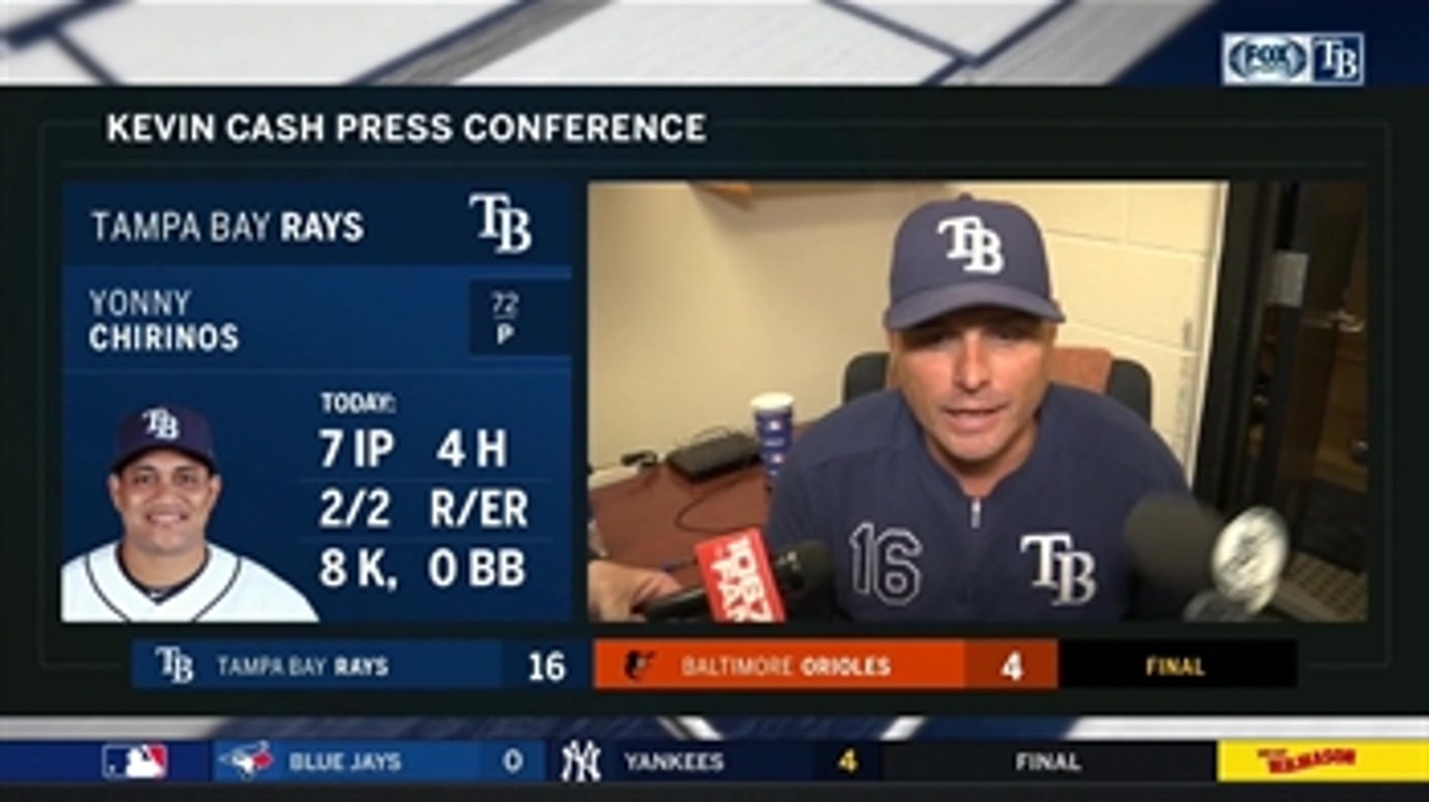 Kevin Cash details key performances in16-4 win over Baltimore