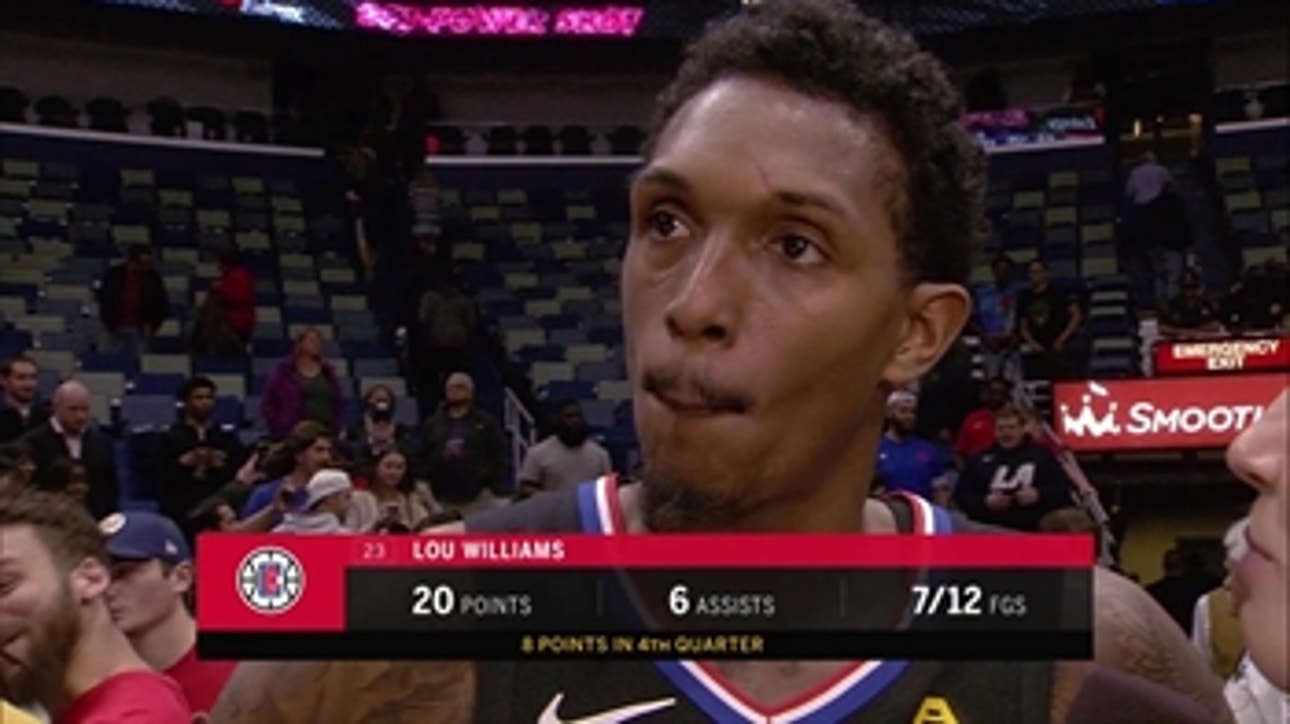 Lou Williams on game-winner: 'I was just glad it went'