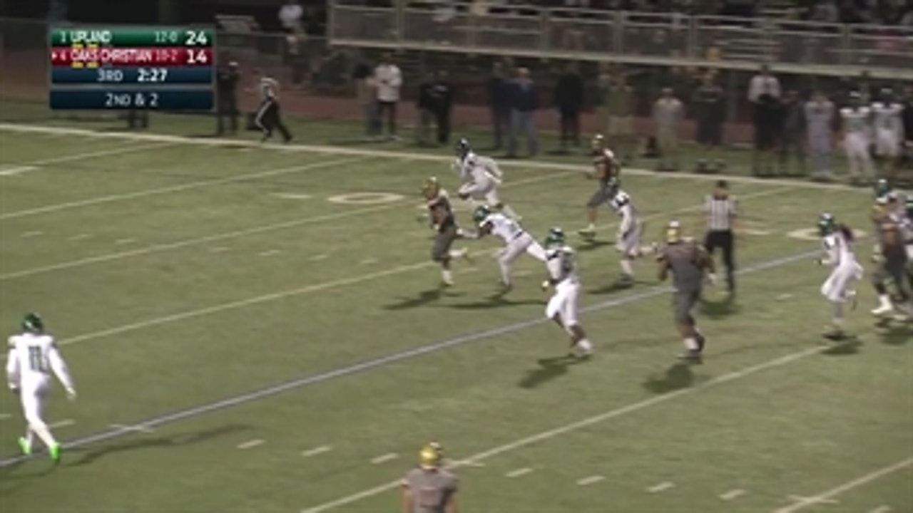 Playoffs, semifinals: Zach Charbonnet takes it up the middle for a 38 yard Oaks Christian touchdown