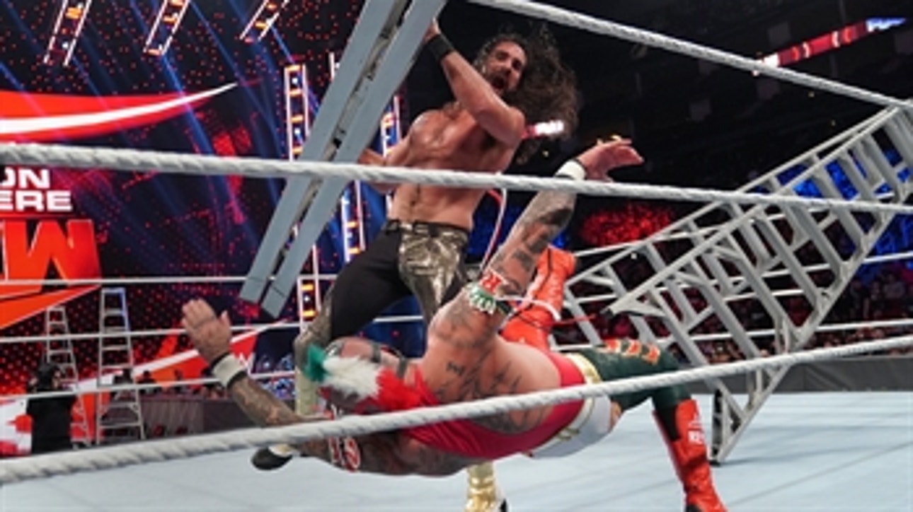 Rey Mysterio vs. Seth Rollins vs. Finn Bálor vs. Kevin Owens - Fatal 4-Way Ladder Match: Raw, Oct. 25, 2021