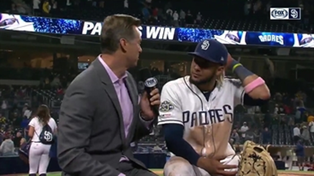 Fernando Tatis Jr talks about his return to action after the Padres win