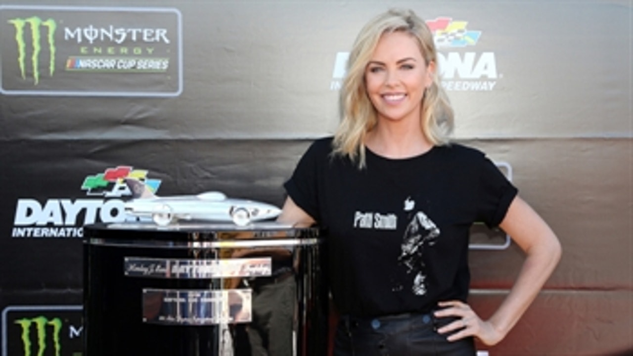 Charlize Theron ready to wave the green flag for the Daytona 500