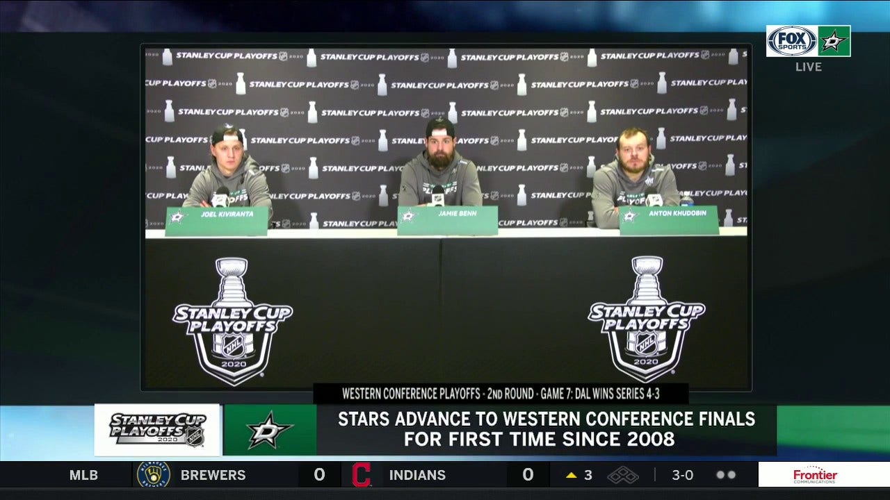 Kiviranta, Benn and Khudobin talks Stars Advancing after OT Win