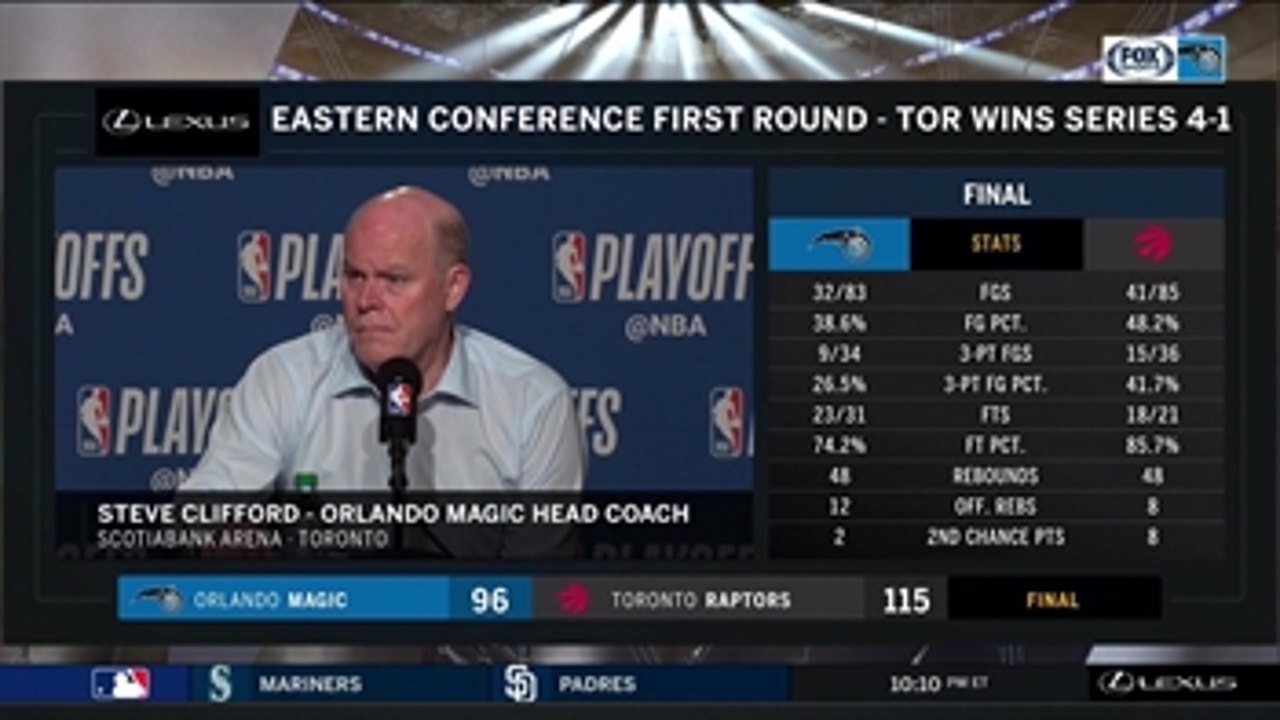 Steve Clifford: 'They got better as the series went on, and we weren't ready for that'