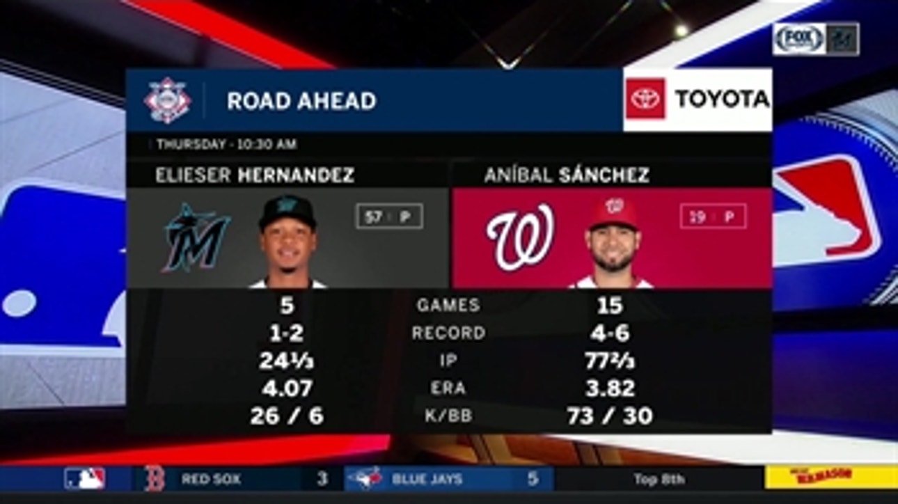 Elieser Hernandez takes the mound in series finale vs. Nationals