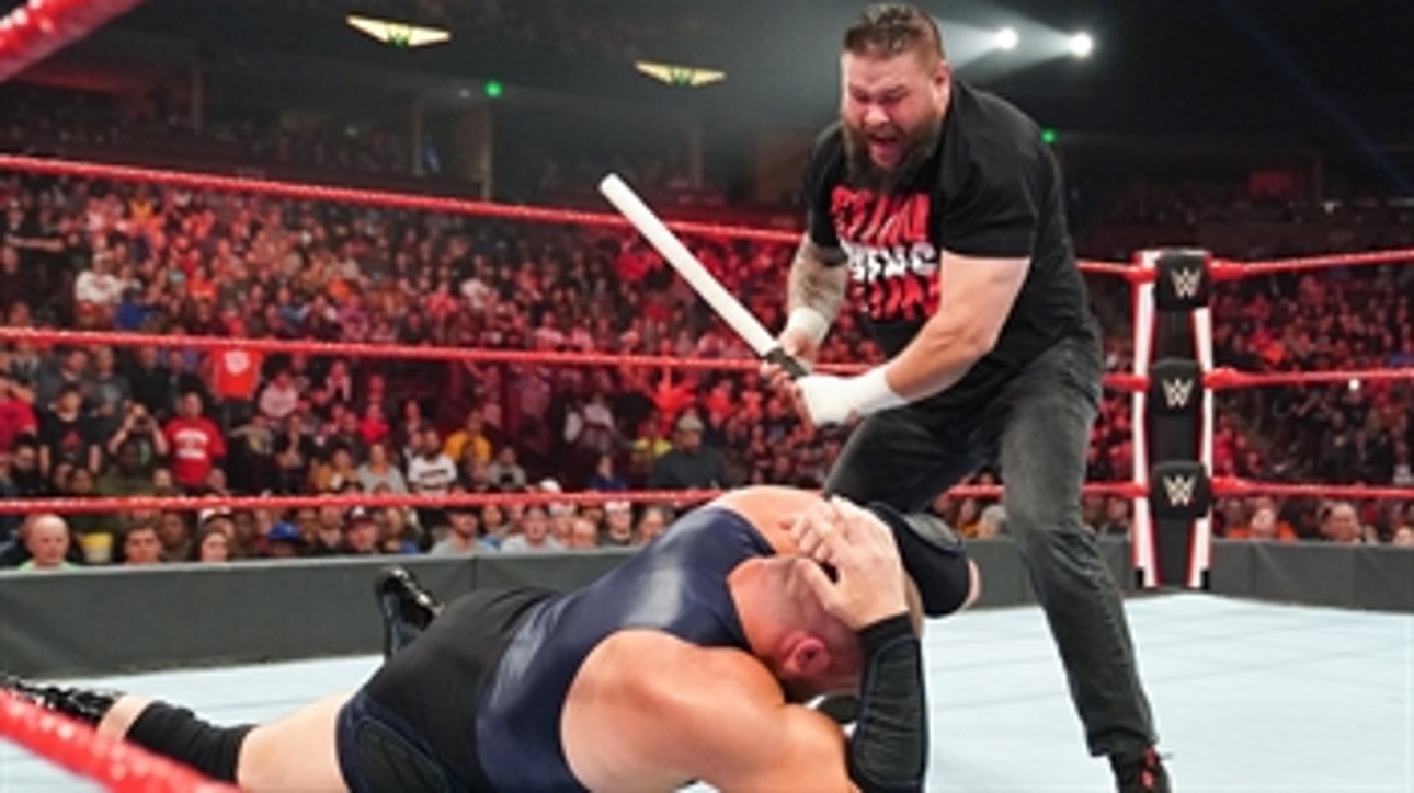 Kevin Owens unloads on Mojo Rawley with steel pipe: Raw, Dec. 9, 2019