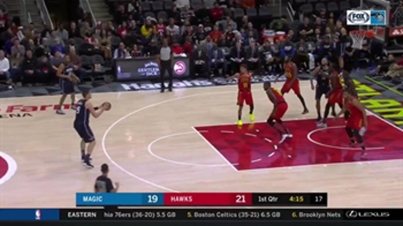 WATCH: All-Star Nikola Vucevic turns in another double-double in Atlanta