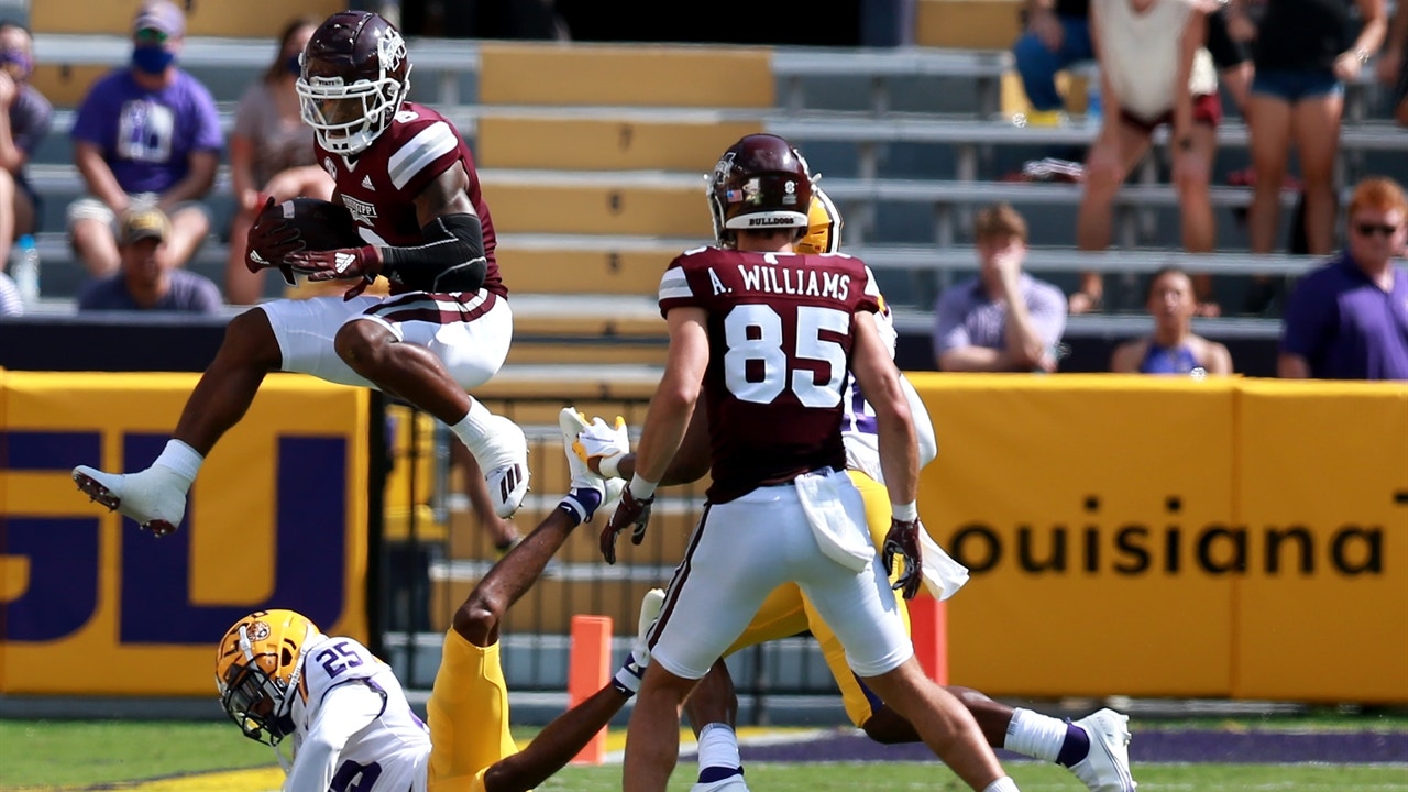 Kylin Hill 75-yard touchdown catch gives Mississippi State 27-24 lead over No. 6 LSU