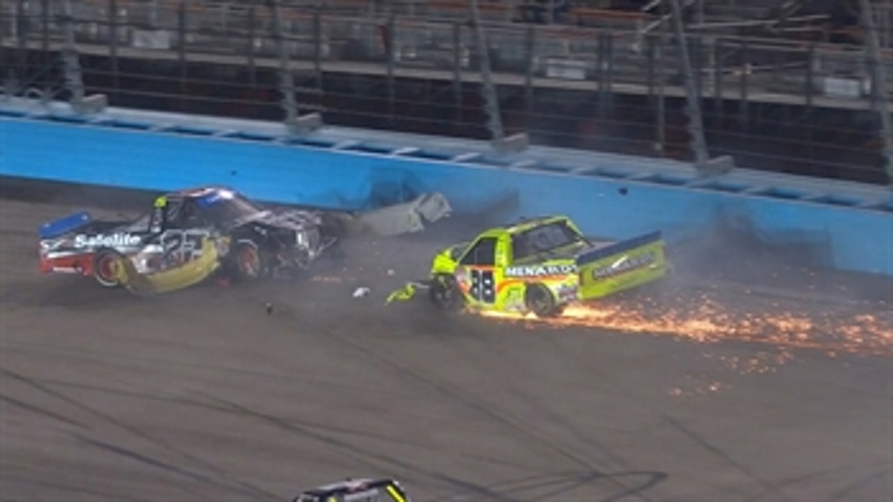 Ben Rhodes taken out of title contention after wreck with Austin Cindric ' 2017 TRUCK SERIES ' FOX NASCAR