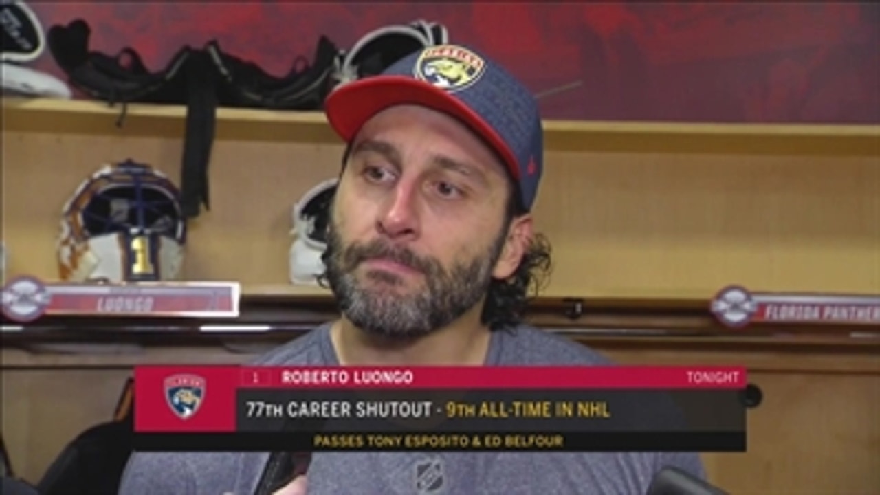Roberto Luongo says 1st period pace by Panthers set the tone for the rest of the game
