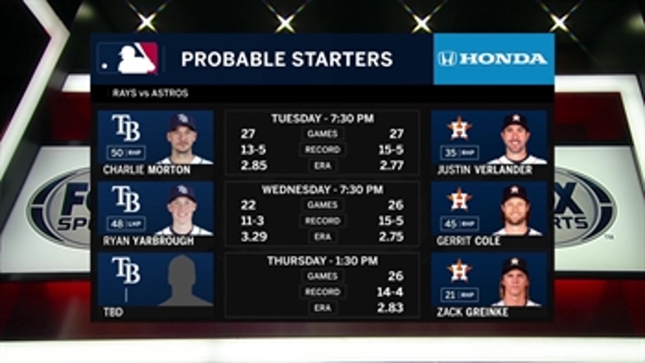 Rays get back to work on the road against Astros