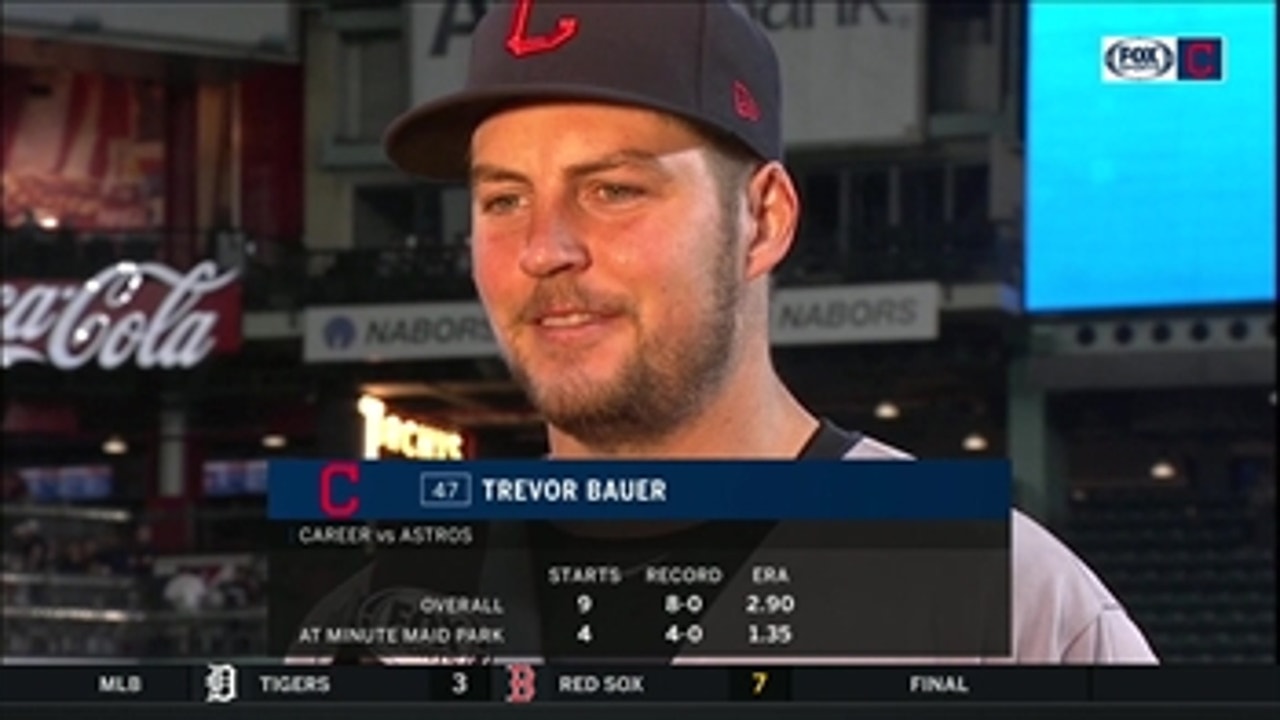 Trevor Bauer felt his stuff getting sharper in late innings vs. Astros
