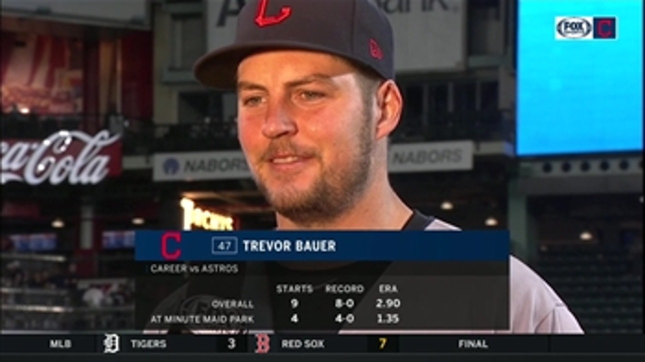 Trevor Bauer felt his stuff getting sharper in late innings vs. Astros