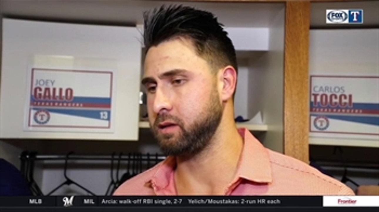 Joey Gallo on the injury scare in 8th inning vs. San Francisco