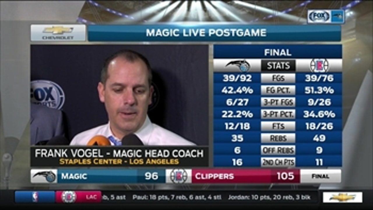 Frank Vogel says Magic didn't do enough down the stretch