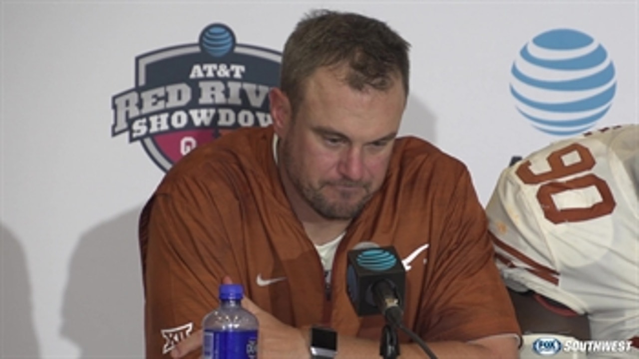 Tom Herman asked if Red River win means 'Texas is back'? ' Red River Showdown