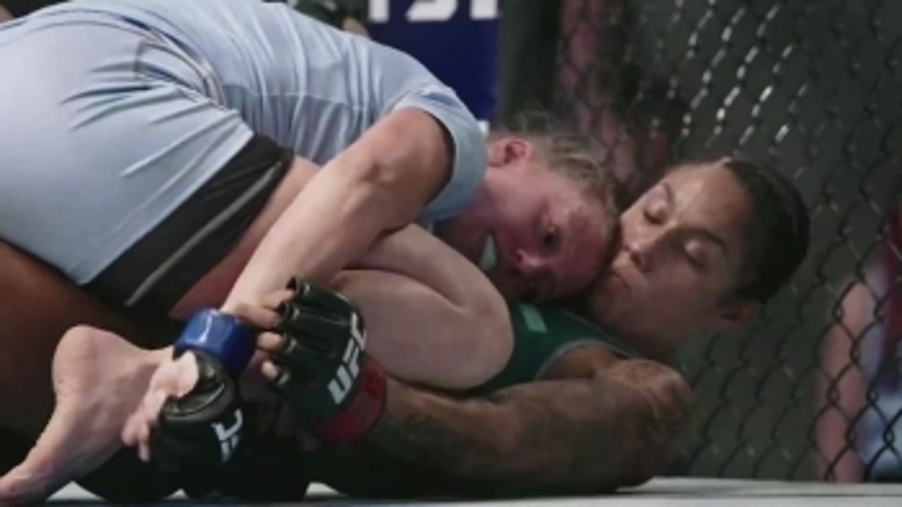 Emily Whitmire submits Christina Marks with the armbar to move onto the second round