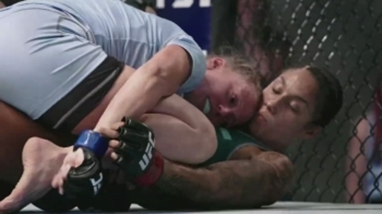 Emily Whitmire submits Christina Marks with the armbar to move onto the second round