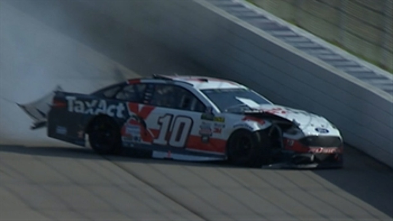 Danica Patrick Crashes Out on Late Restart | 2017 MICHIGAN | FOX NASCAR