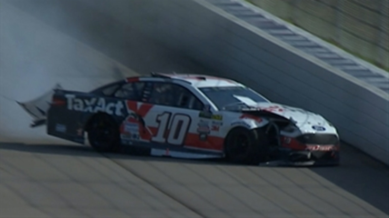 Danica Patrick Crashes Out on Late Restart | 2017 MICHIGAN | FOX NASCAR