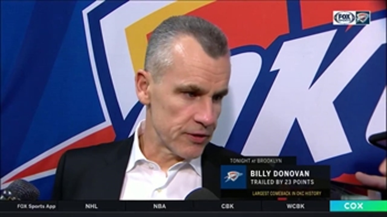 Billy Donovan on 23-point comeback victory over the Nets