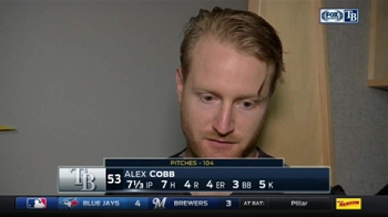 Alex Cobb frustrated by early HRs, happy about pitching into the 8th