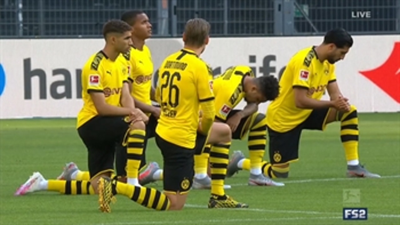 Borussia Dortmund and Hertha Berlin take a knee as Bundesliga rallies for Black Lives Matter