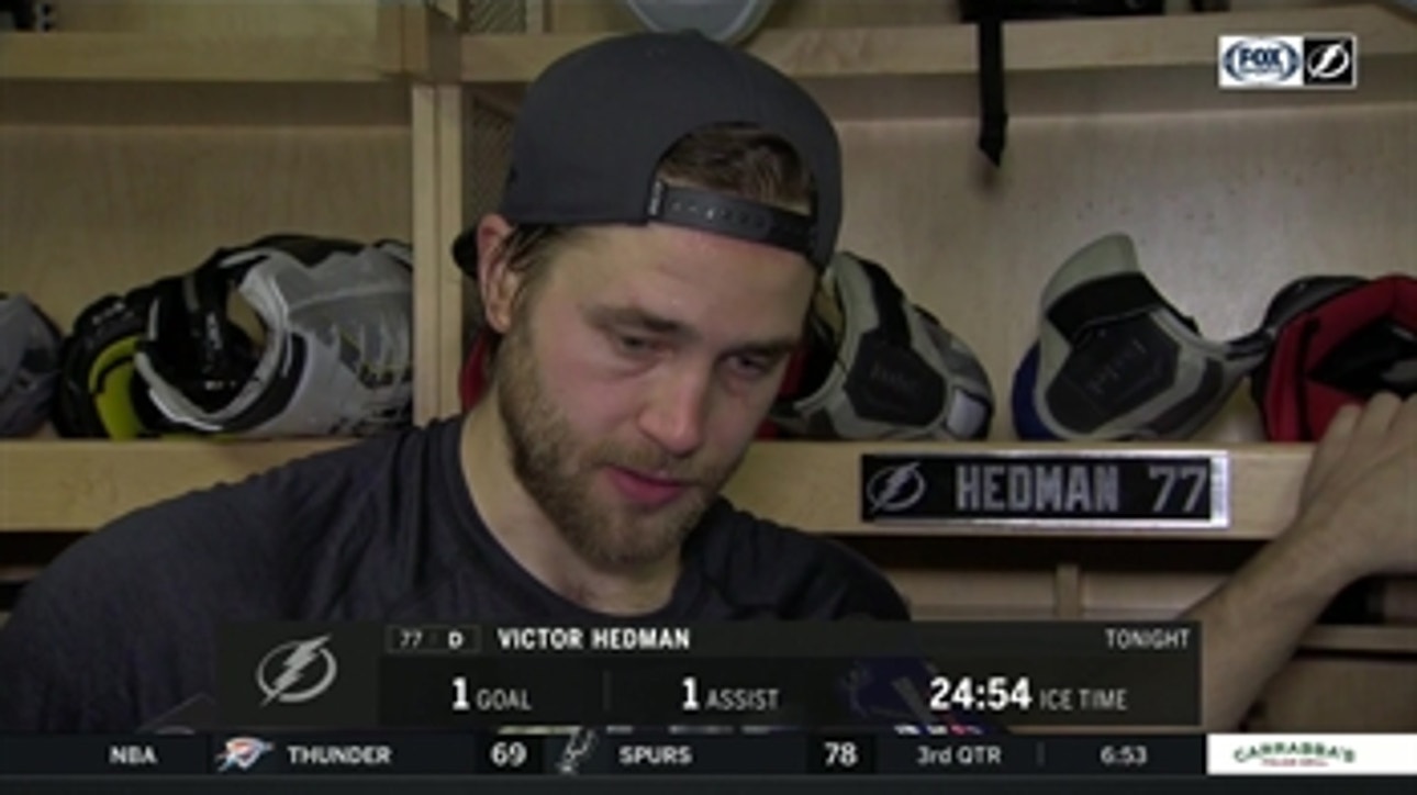 Victor Hedman: We want to win as many games as we can