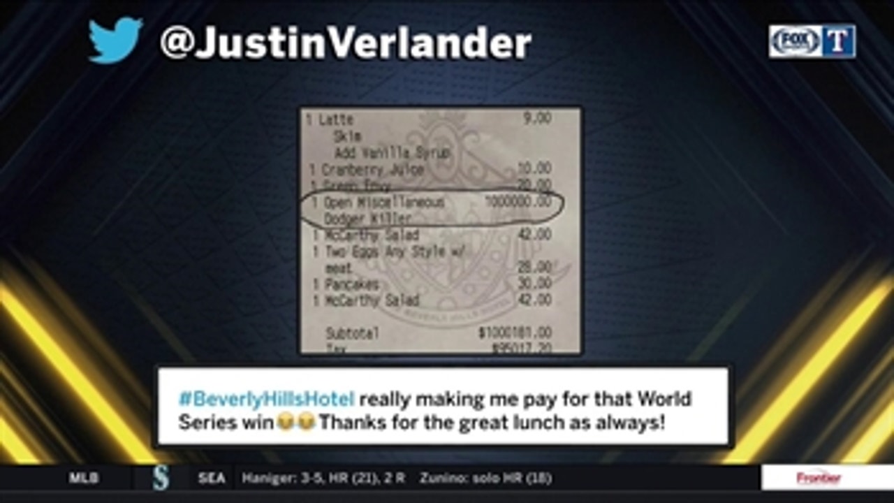 Dodgers Fan in LA makes Justin Verlander Pay at Restaurant