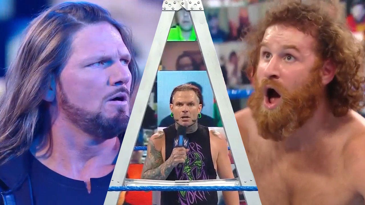 Jeff Hardy challenges AJ Styles & Sami Zayn to a Ladder Match at Clash of Champions