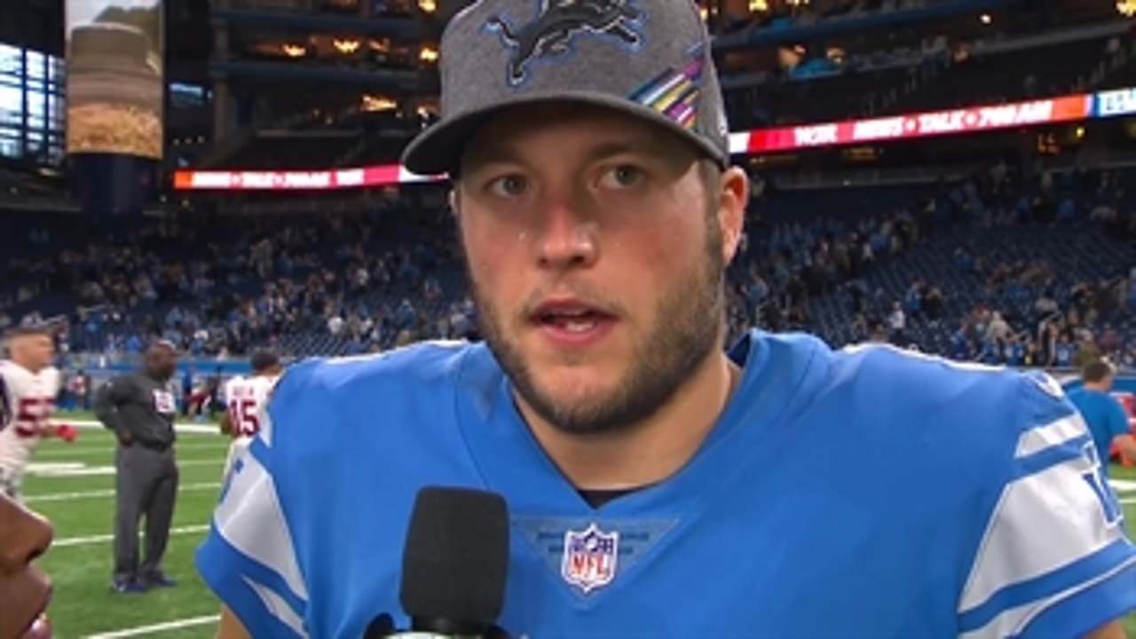 Matthew Stafford on his 3 TD game against the Giants:  'Got a lot to clean up'